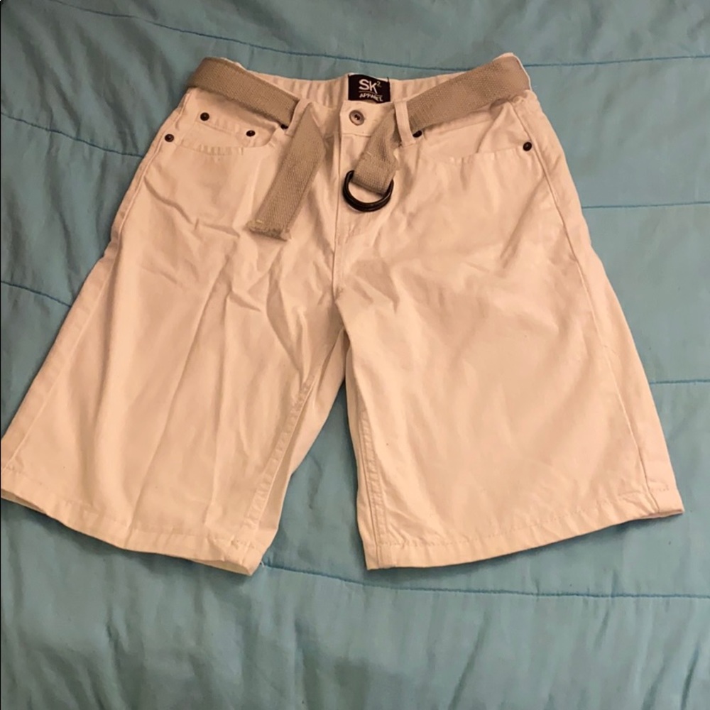 White Jean shorts